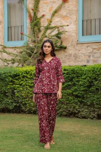 Muslin Top-Pant co ord set 1256