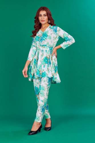 New Launch Of Beautiful Designer Co-Ord Set (Blue)