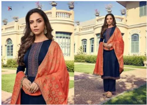 Blue color Nahya designer fancy silk suit by Vasan Shree