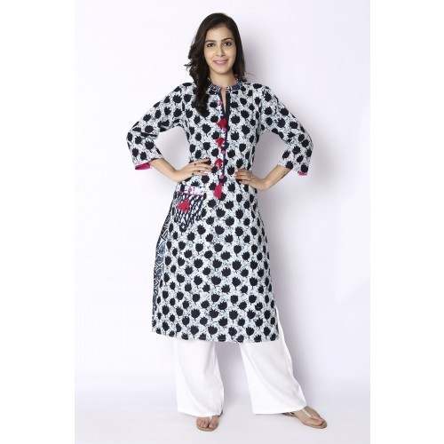 Designer Fancy Block Printed Kurti by Vandana Creations