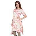 Designer Floral Linen Kurti