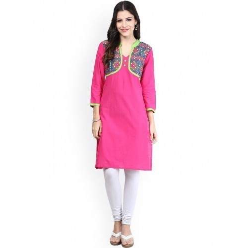 Fancy Cotton Jacket Style Kurti by Vandana Creations