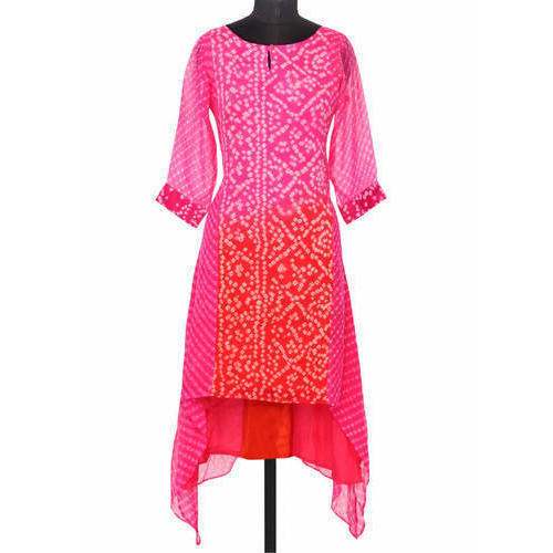 New Trendy Traditional  Bandhani Kurti  by Vandana Creations