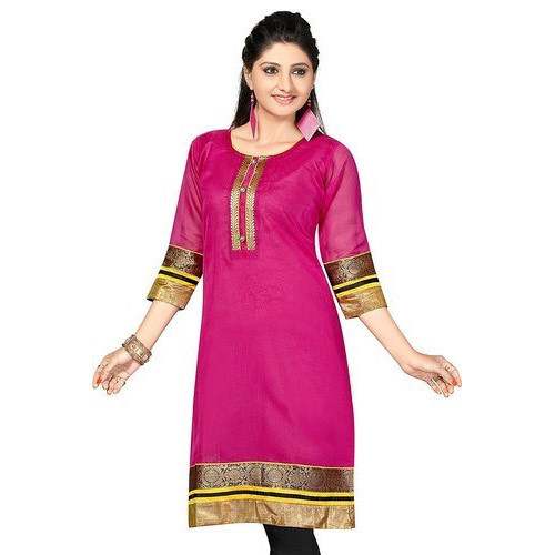 Ladies Chanderi Kurtis by Amba Enterprises