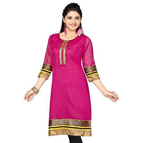 Ladies Chanderi Kurtis by Amba Enterprises