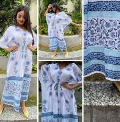 Black Printed Jaipuri Kaftan 