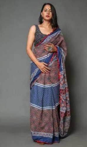 Formal Wear Cotton mulmul Saree  by SHIVAM EXPORTS