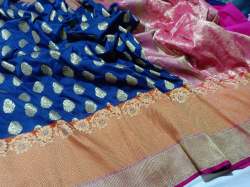 neavy blue banarasi saree