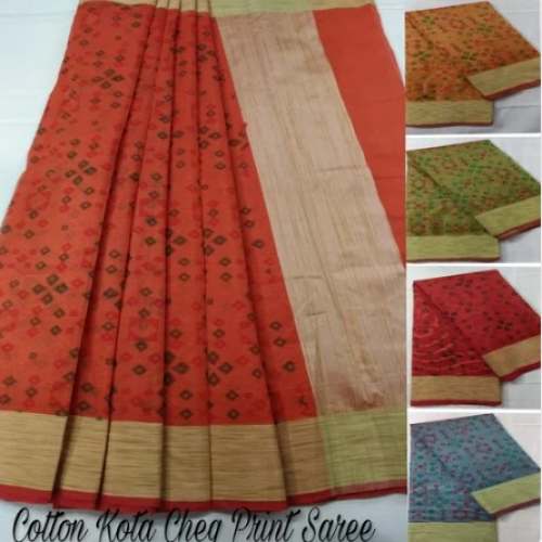 New Collection Cotton Printed Saree For Women by Z A Sarees