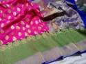 pink banarasi silk saree