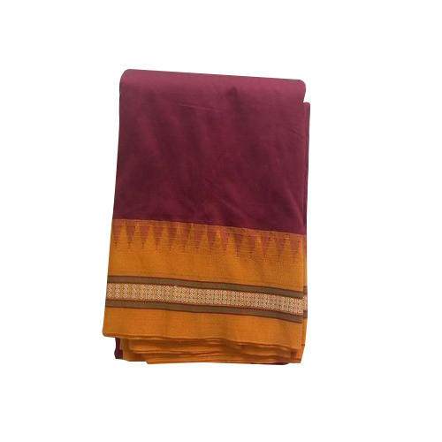 Multicolor Cotton Saree with Blouse by KB Fabrics