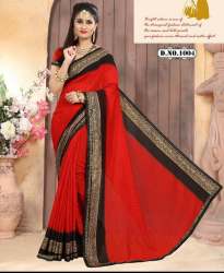 New Collection Red Printed Saree For Women