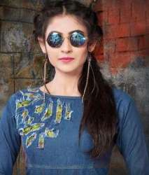 Ladies Designer Denim Kurti