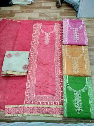 Light work unstitched dress Material  by Pune Textile Market Pvt Ltd