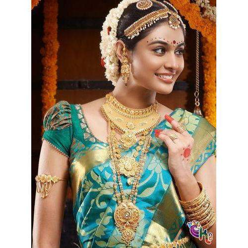 Pure South Indian Silk Bridal Saree by Pune Textile Market Pvt Ltd