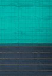 Kanchivaram Silk Sky Blue Checks Saree 