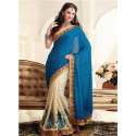 Party wear Blue Half Lehenga Style Saree
