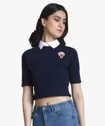 Peter Pan Collar Crop Top