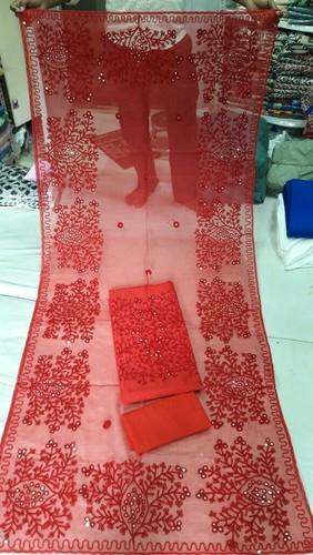 Fancy Dress Material With Heavy Work Dupatta  by Jassals Collections