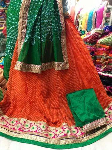 Trendy Bandhej Jaipuri Style Lehenga  by Jassals Collections