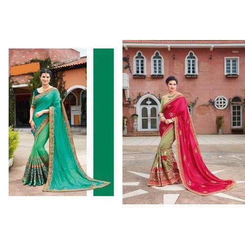 Party Wear Embroidered Saree