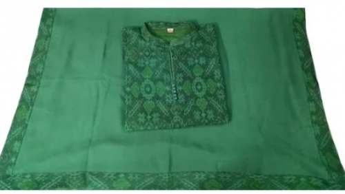 Designer Handloom IKat Silk Suit by Khadi Silk Emporium