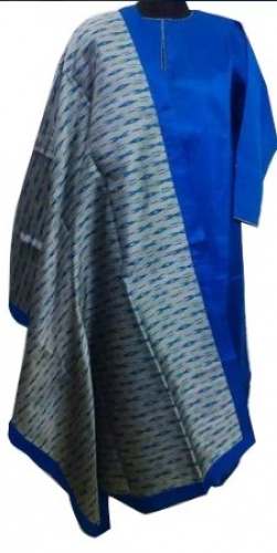 Pure Ikat Silk Suit with Ikat Weave Silk Dupatta by Khadi Silk Emporium