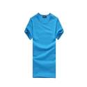 Mens Plain Blue T-Shirts