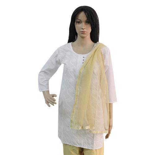 Golden Lace Dupatta by Swastik Worldwide