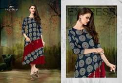 3/4th Sleeve Cotton Kurti for Ladies