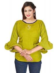 Rayon Plain Tunic Ladies Tops 