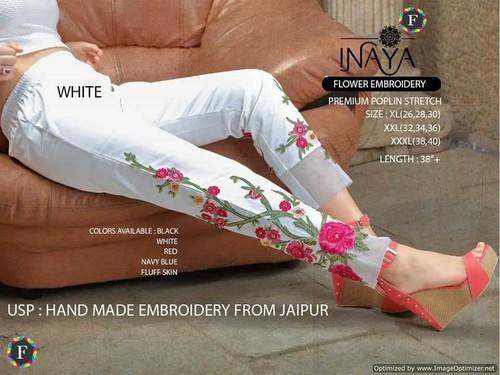 Flower Embroidery Pants by Rajveer Collections