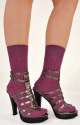Women Cross Rib Designer Cotton Lycra Socks thumb 1