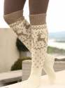 Women Self Designer Cotton Socks thumb 3