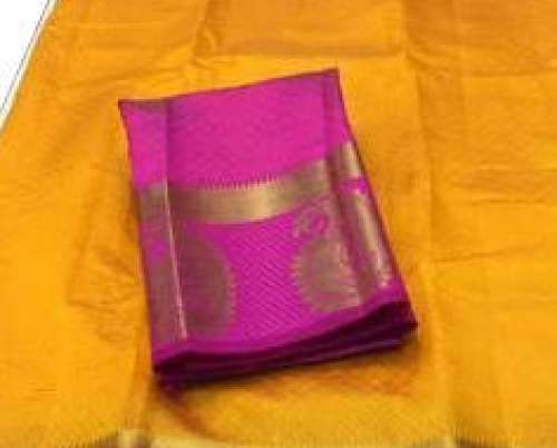 handloom yellow sarees by Aadhi Textile Mills