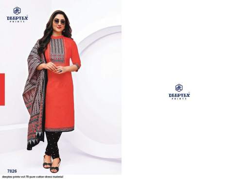 Pure Cotton Dress Material  Deeptex Prints Vol 78 by textile export