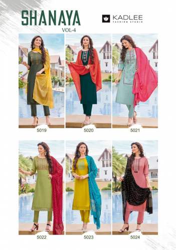 Shanaya 4 Fancy Kurti Pant set by Kadlee