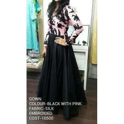 Embroidery Silk Gown