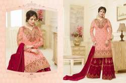 Chiffon unstitch Embroidered Suit