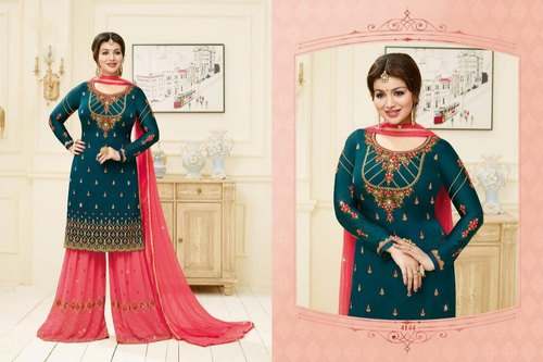 Cotton Embroidered Party Wear Suit by R K Trading Co