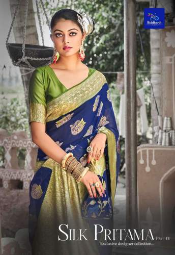 Siddharth Silk Mills Silk Pritama Designer wear sarees by Siddharth Silk Mills