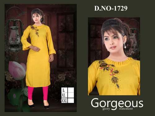 Gorgeous Party Wear Rayon Kurti  by Jai Ambe Creations