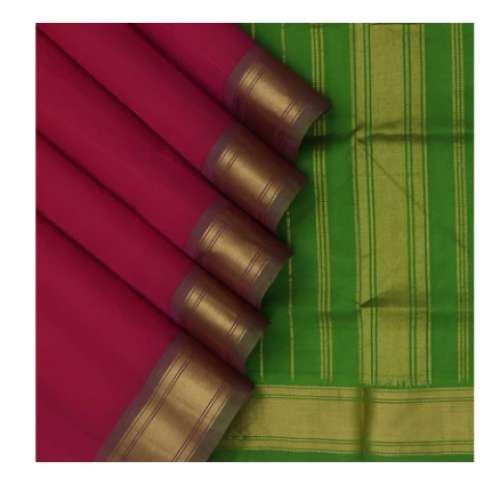 Green and Red Silk Cotton saree by Prashanti Sarees