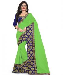 Green Georgette Sarees