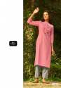 Beautiful Cotton Stripes Embroidered Kurti thumb 6