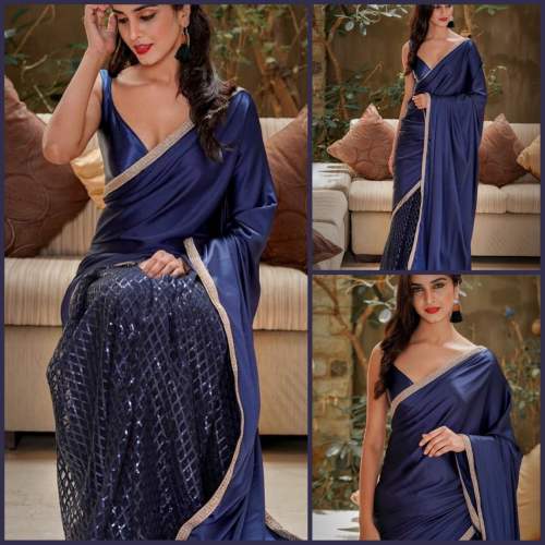 Beautiful Soft Butter Net Part Wear Saree