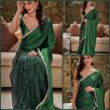 Beautiful Soft Butter Net Part Wear Saree thumb 2