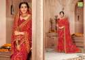 Designer Bandhani saree With Heavy Border thumb 4