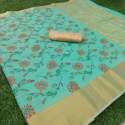 Designer Chanderi Border Saree thumb 4