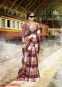 Designer Checks Khadi silk saree thumb 5